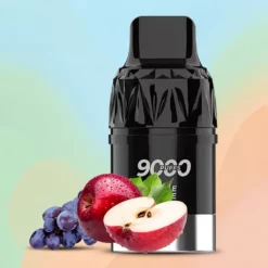 Crwn Kun Pod - Eple Drue - 9000 Pust - Mesh-spole - USB-C