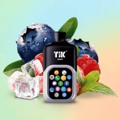 TIK Smart Blåbær Bringebær Is Kun Pod 15 000 Puff Berøringsskjerm Type-C